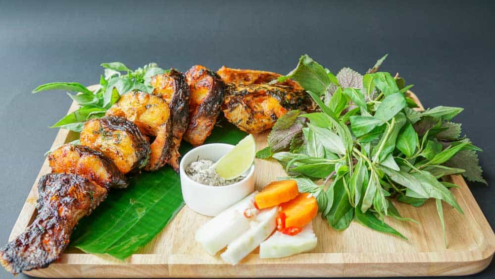 cá lăng nướng riềng mẻ