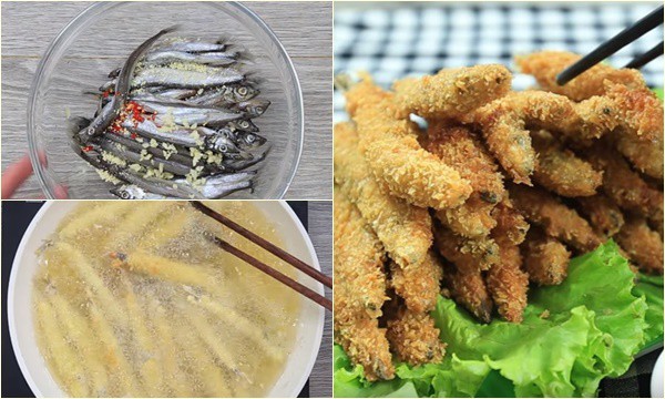 cá trứng chiên xù