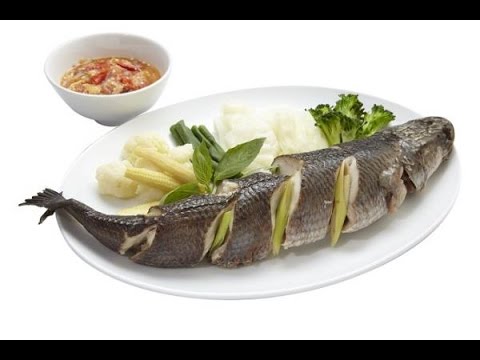 cá lóc hấp cuối bánh tráng